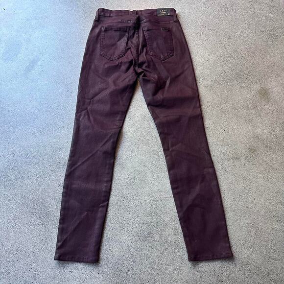 Size 2 7 For All Mankind High-Waist Ankle Skinny Coated in Merlot NWT - Picture 7 of 8